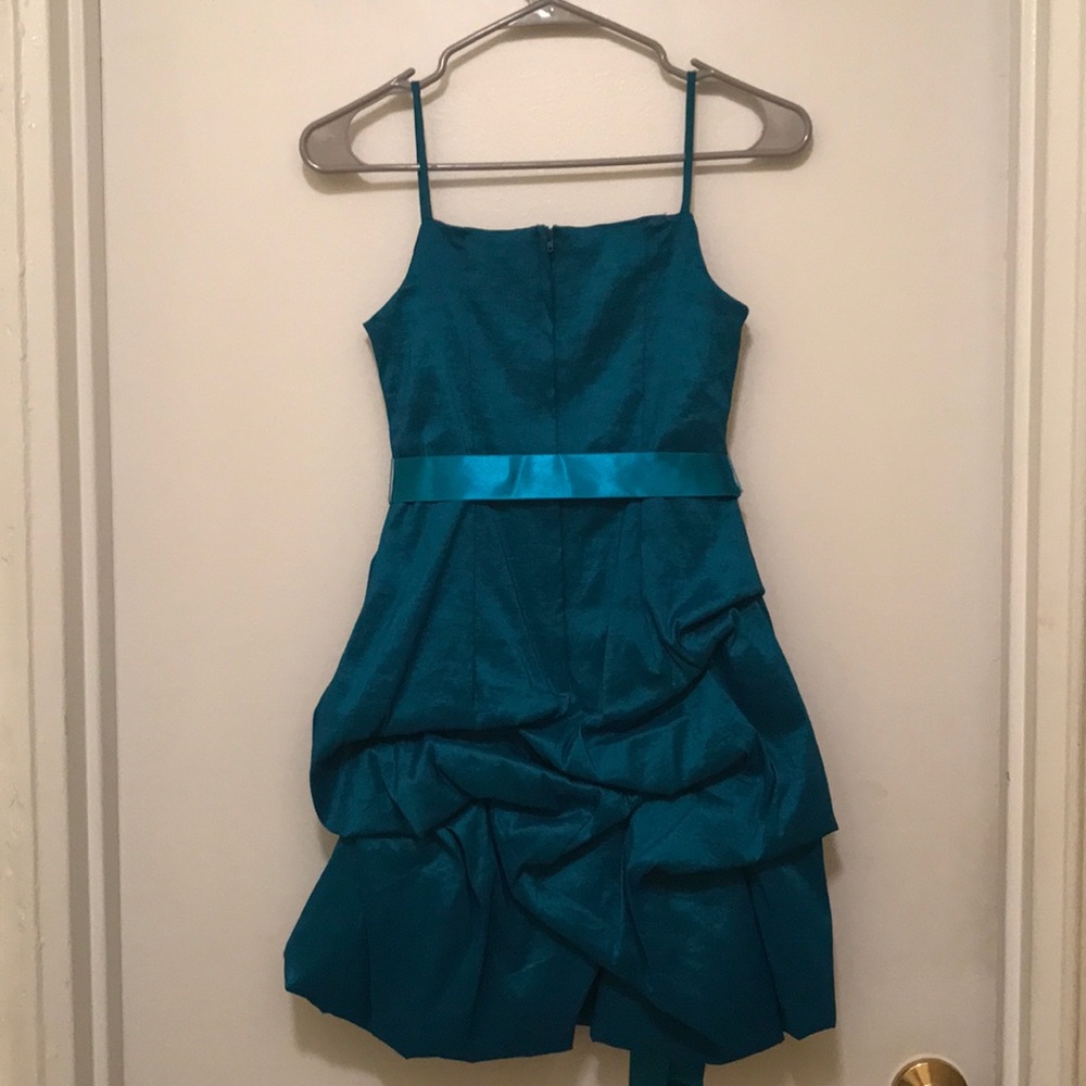 {Jessica McClintock} Shiny Blue Formal Dress - Size 12 - Picture 3 of 3